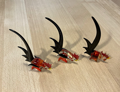 Glasfiguren hahnenkampf - glasfiguren,