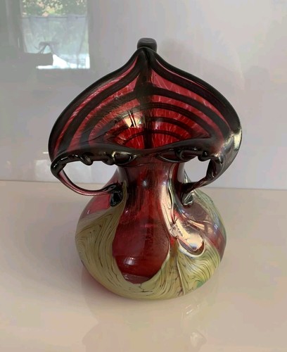 Vintage glasvase krug skulptur - glasvase,