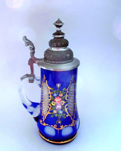 Sammler krug mit zinndeckel - sammler-krug,