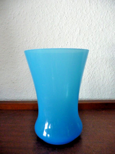 Weinglas hellblaues opalglas - weinglas,