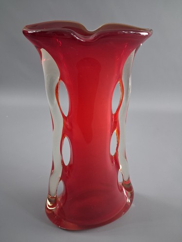 Vintage glas vase mid century - glas,