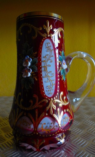 Sammlerkrug glas ueberfang - glas,