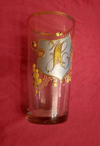 Antikes monogrammglas - antikes,