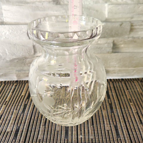 Vintage glasvase klar vase - vintage,