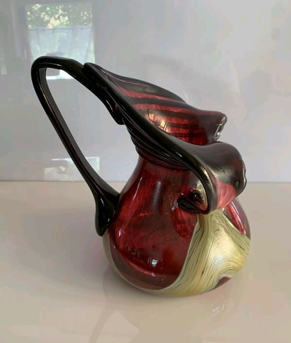 Vintage glasvase krug - vintage, skulptur