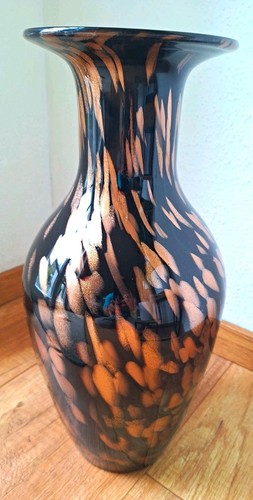 Kunstglas vase schwarz - kunstglas, 43