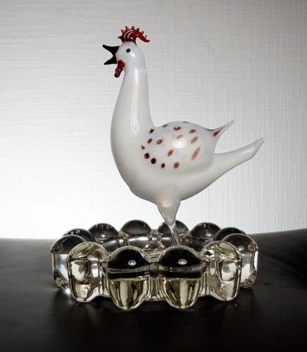 Hahn glasfigur - glasfigur, /