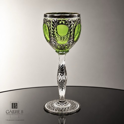 Jugendstil römerglas weinglas - jugendstil,